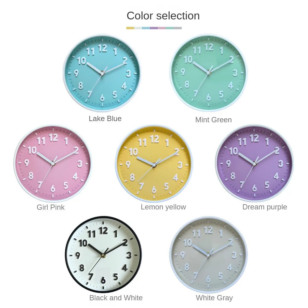 Modern Simple Wall Clock Candy Color