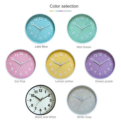 Modern Simple Wall Clock Candy Color