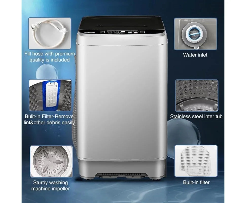 15.6lbs Full-Automatic Washing Machine