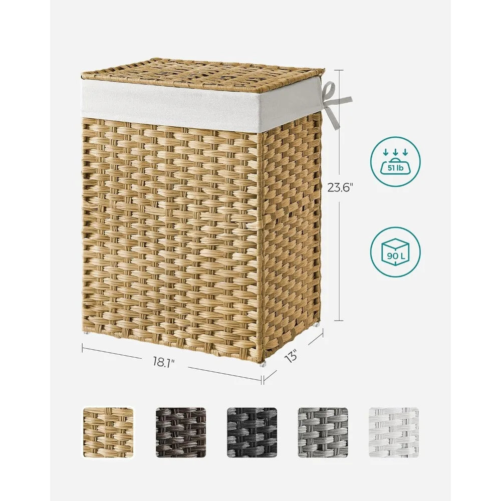 Synthetic Rattan Clothes Laundry Basket