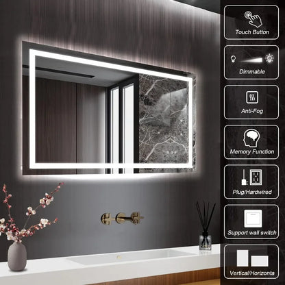 Anti-Fog Shatter-Proof Bathroom Mirror