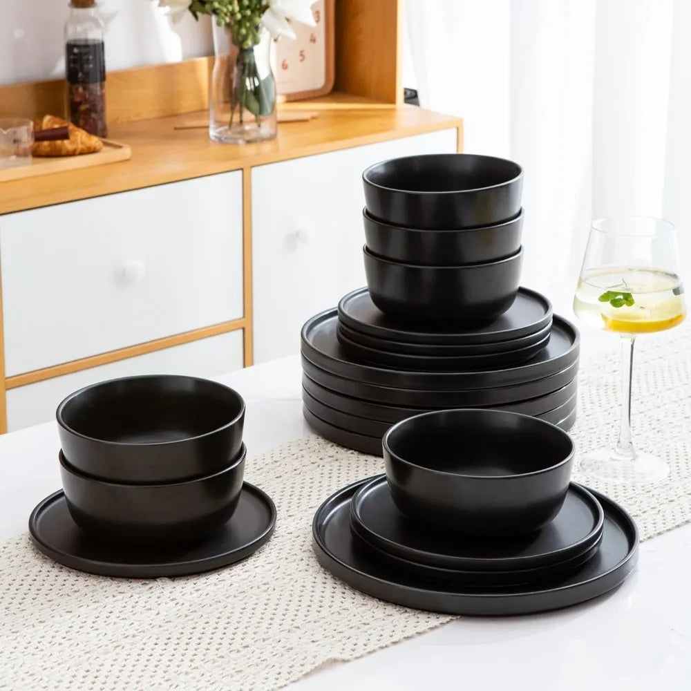 6 Complete Stoneware Dinnerware Sets