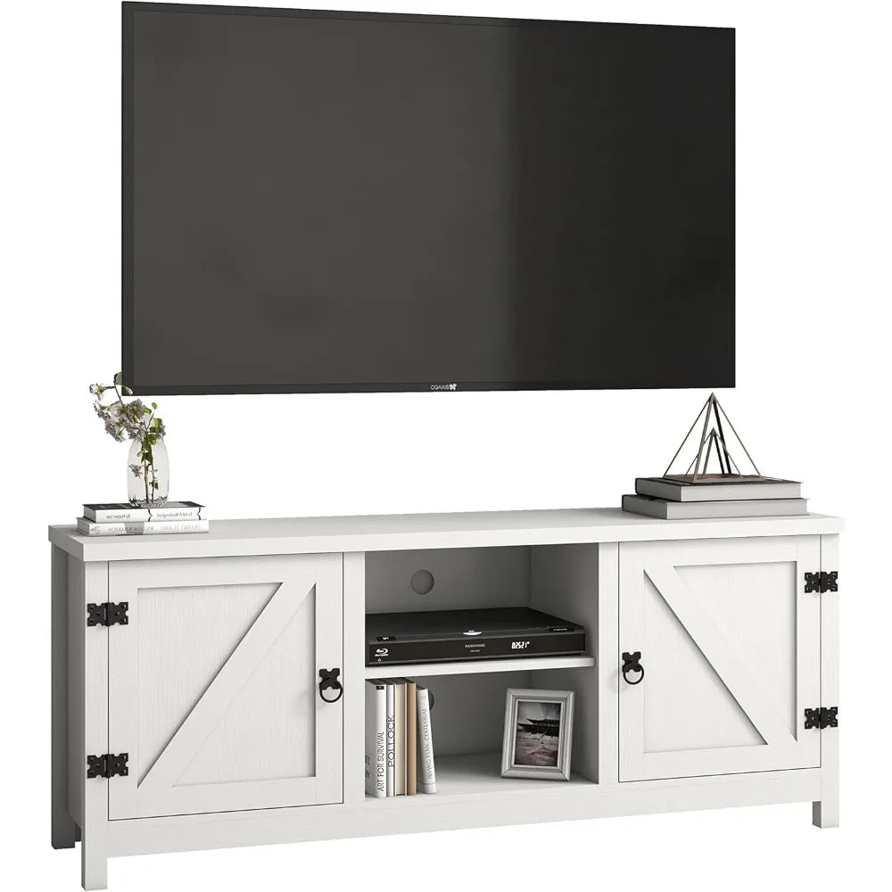 Entertainment Center With Storage And Open Shelves