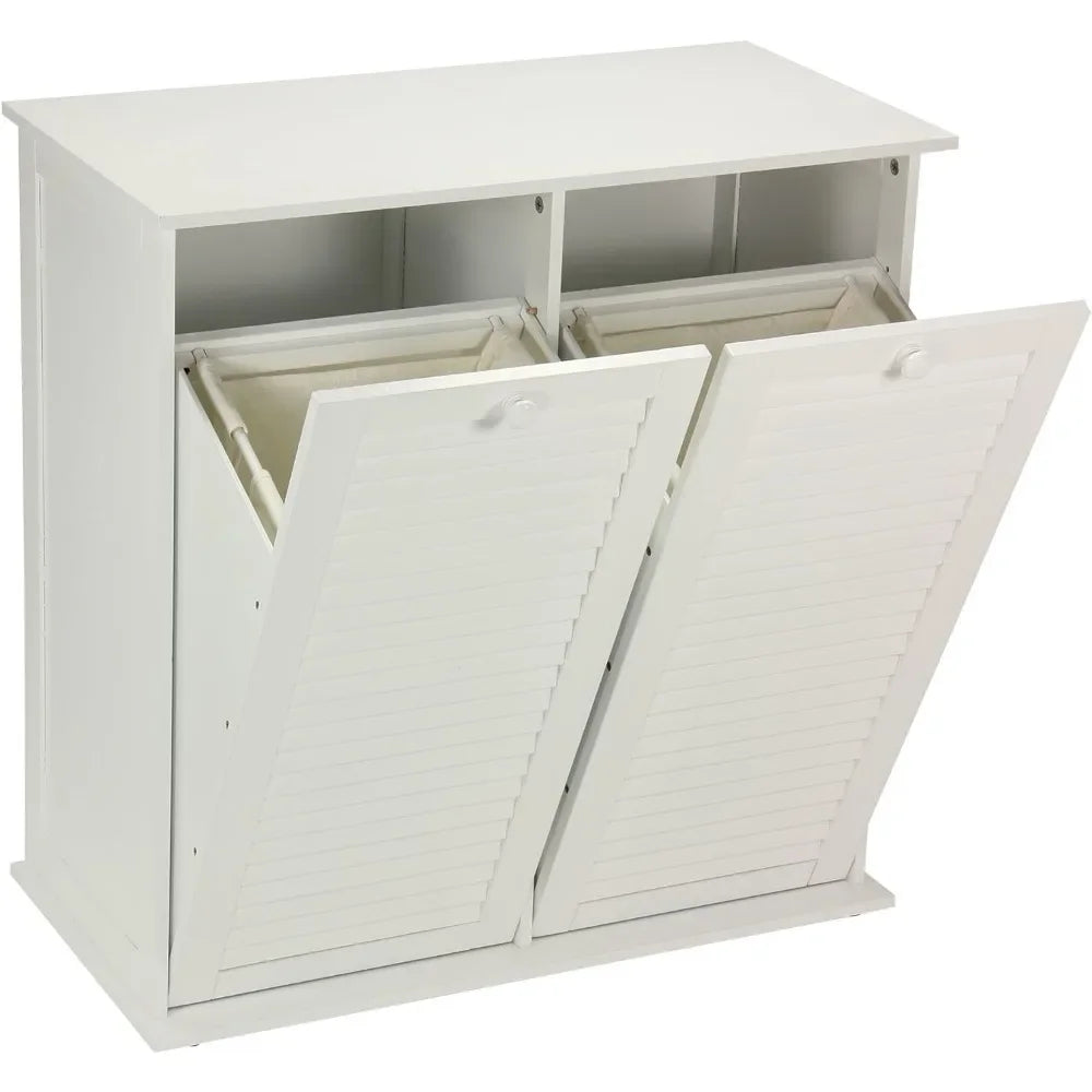 Shutter Front Laundry Sorter Cabinet