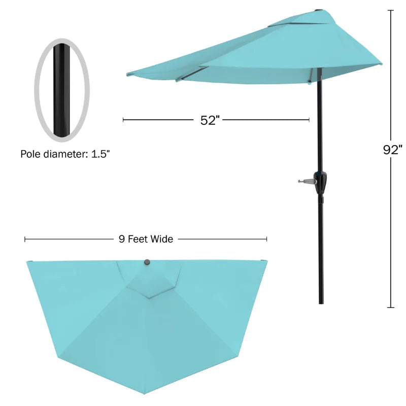 Half Round Patio Umbrella