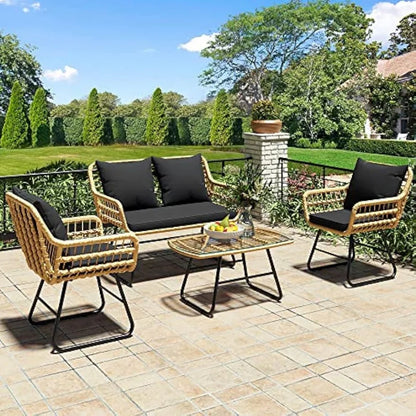 Patio Furniture Wicker Outdoor Bistro Set