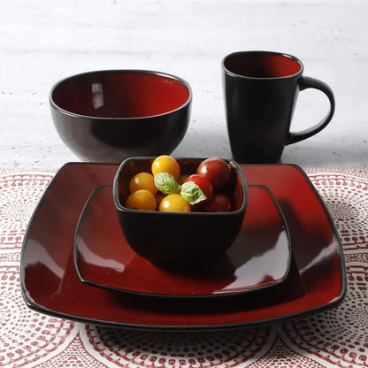 Reactive Glaze Stoneware Dinnerware Set