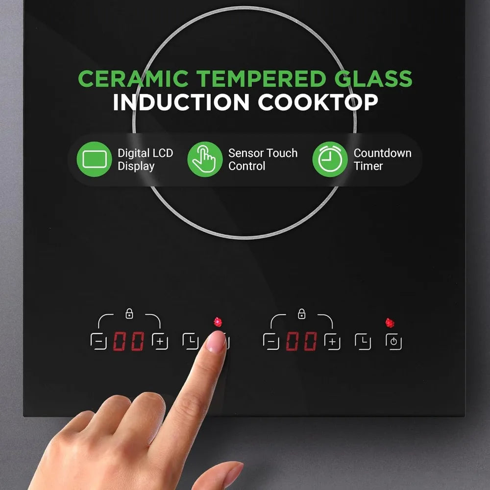 Cooker induction Two-Burner Electric Cooktop