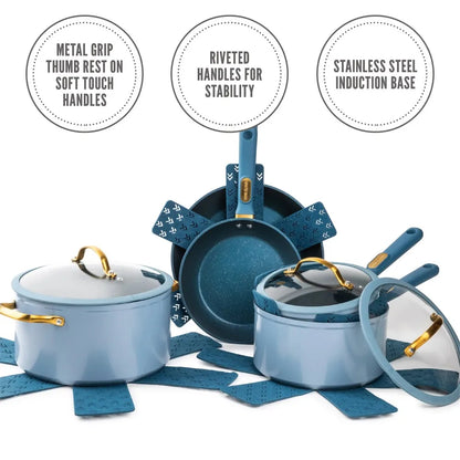 Nonstick 12-Piece Granite Cookware Set