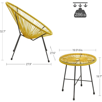 Modern Patio Furniture With Glass Top Table