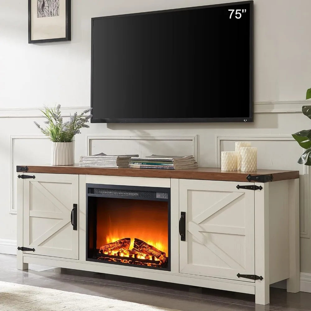 Fireplace TV Stand For 75 Inch TV