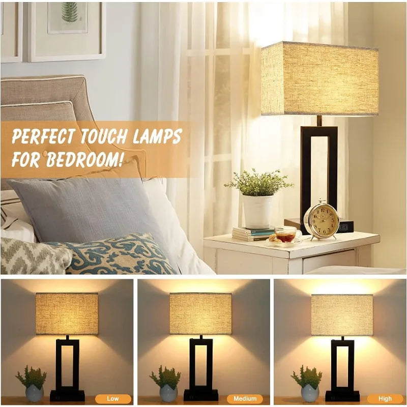 Set of 2 Touch Control Table Lamp