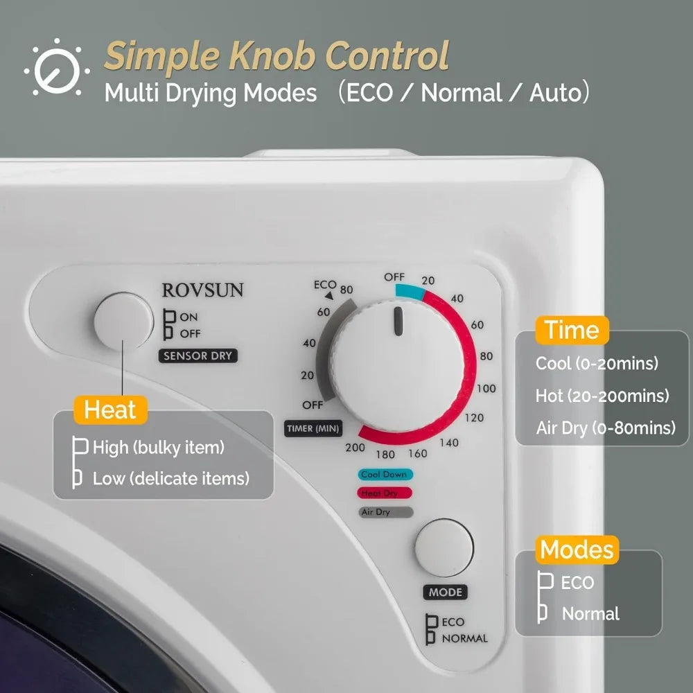 Electric Compact Front Load Tumble Laundry Dryer