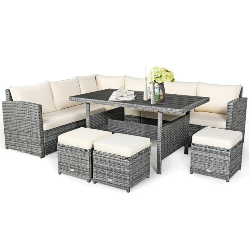 Outdoor Wicker Sectional Sofa Set