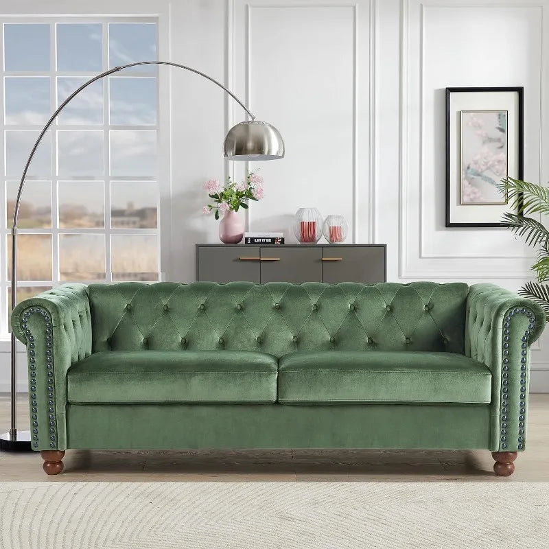 Upholstered Sofa Couch With Deep Seats