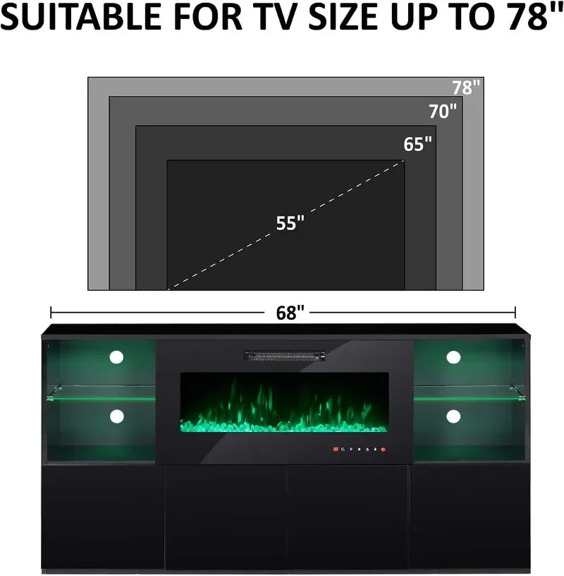 68'' Fireplace TV Stand