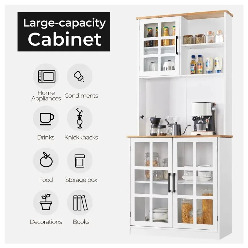 Kitchen Pantry Storage With 3 Cabinets