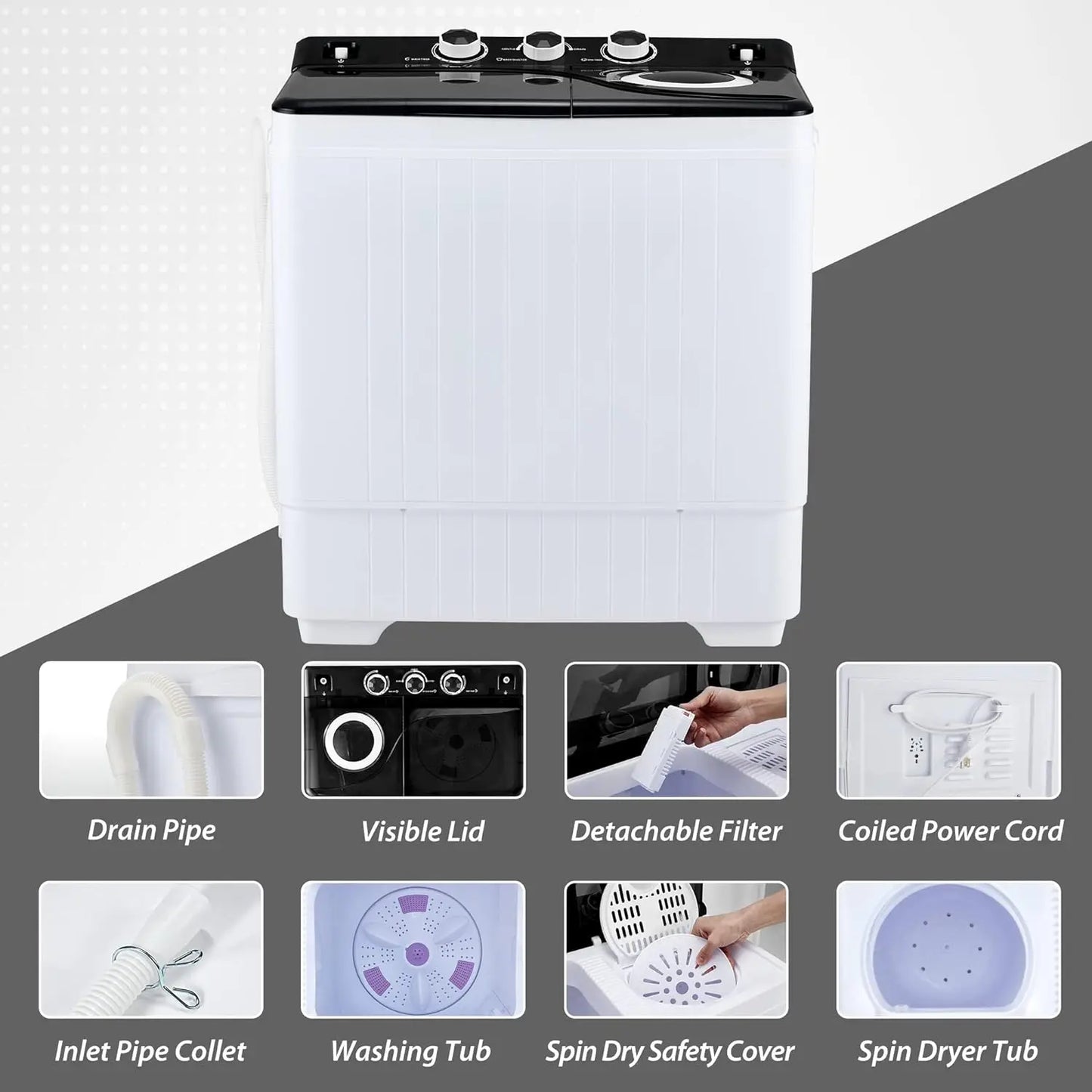 Portable Washing Machine Washer and Dryer Combo