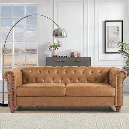 Upholstered Sofa Couch With Deep Seats