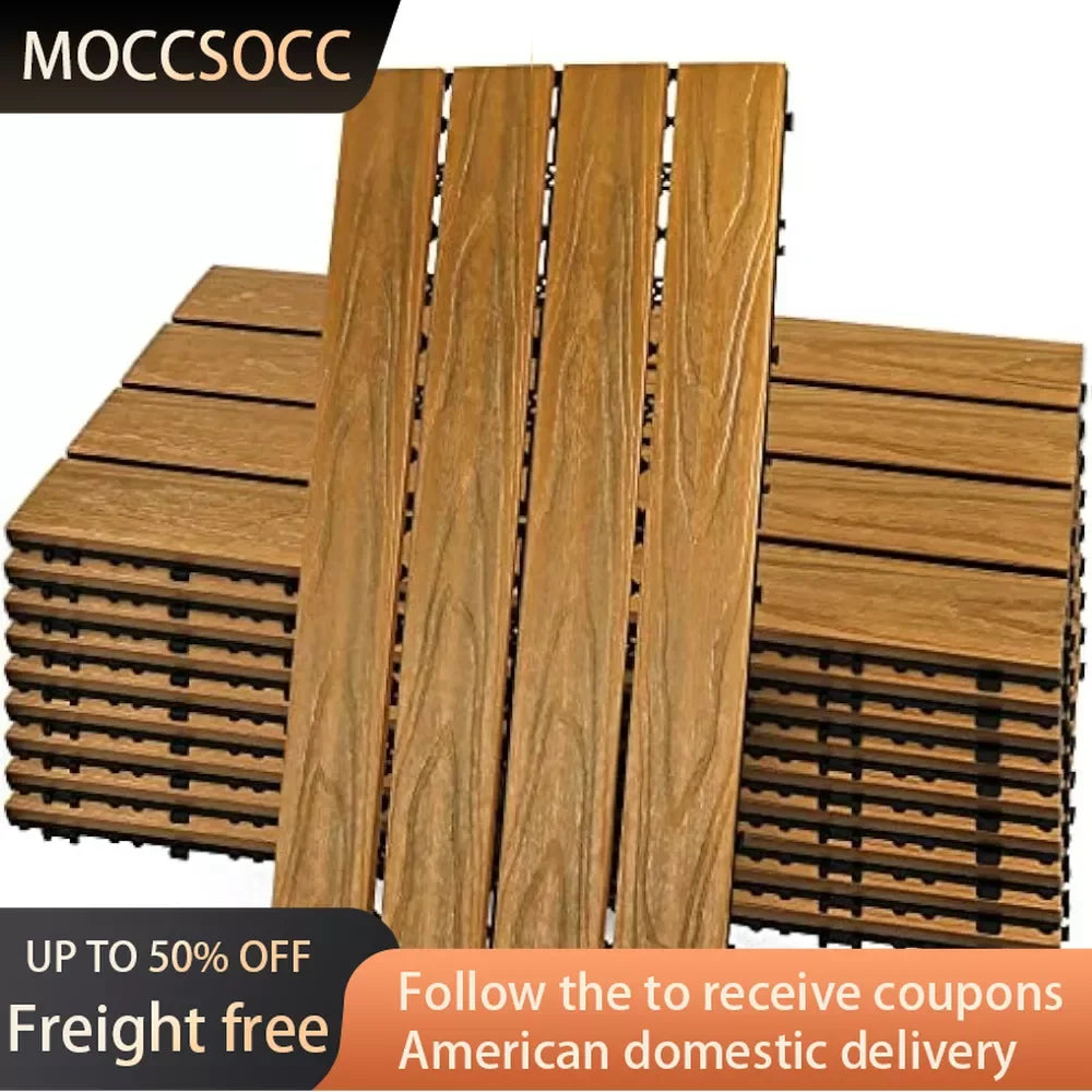 Wood Composite Interlocking Floor Deck Tiles