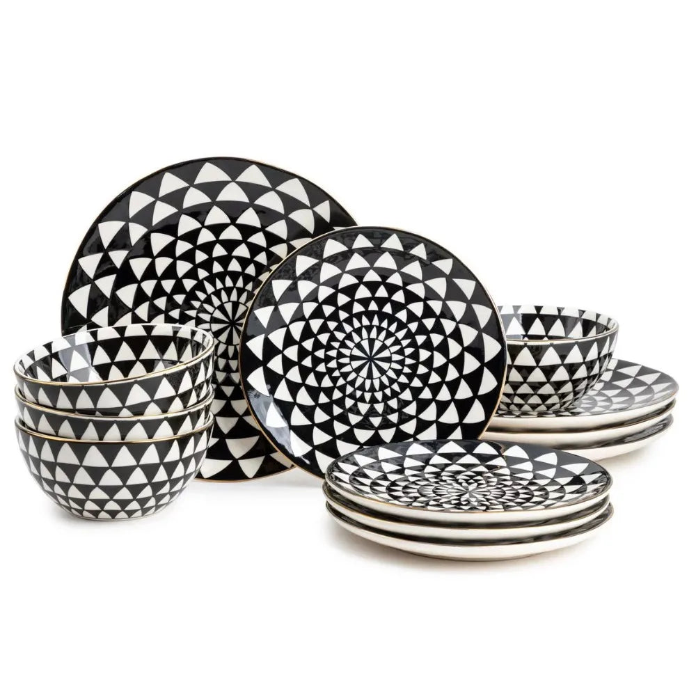 12 Piece Dinnerware Plate Set