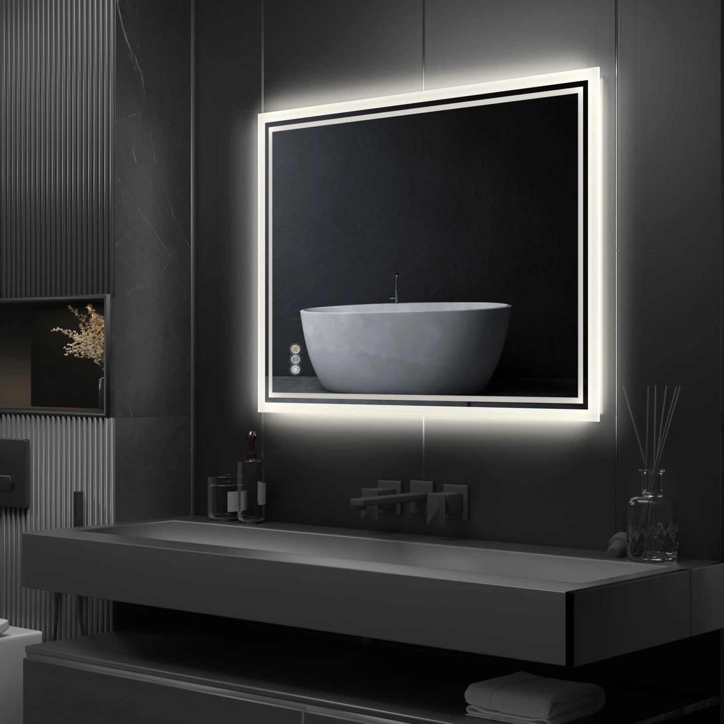 LED Backlit Mirror Bathroom Vanity