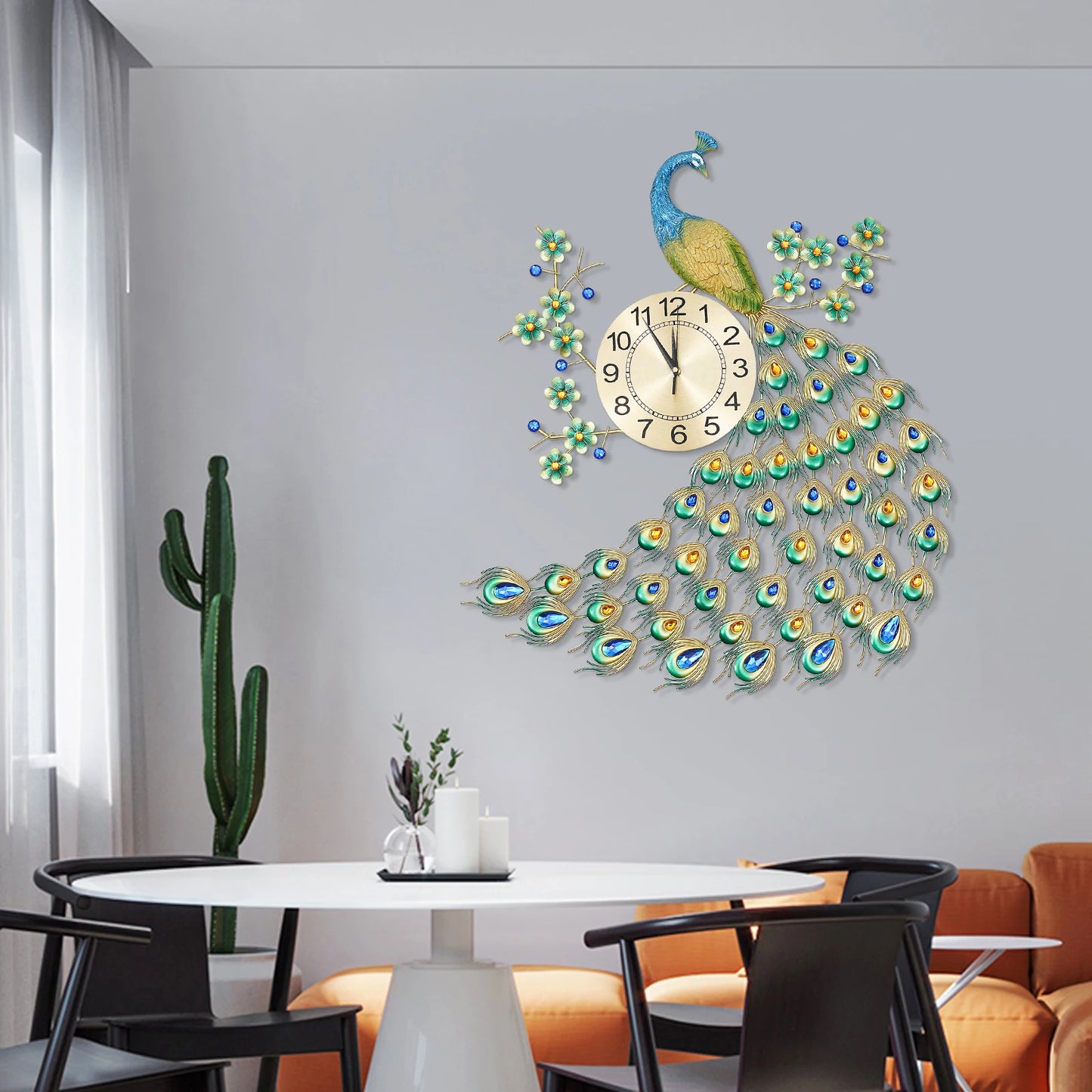 8.26'' Peacock Wall Clock