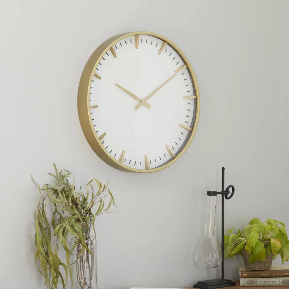 20" Gold Glass Wall Clock