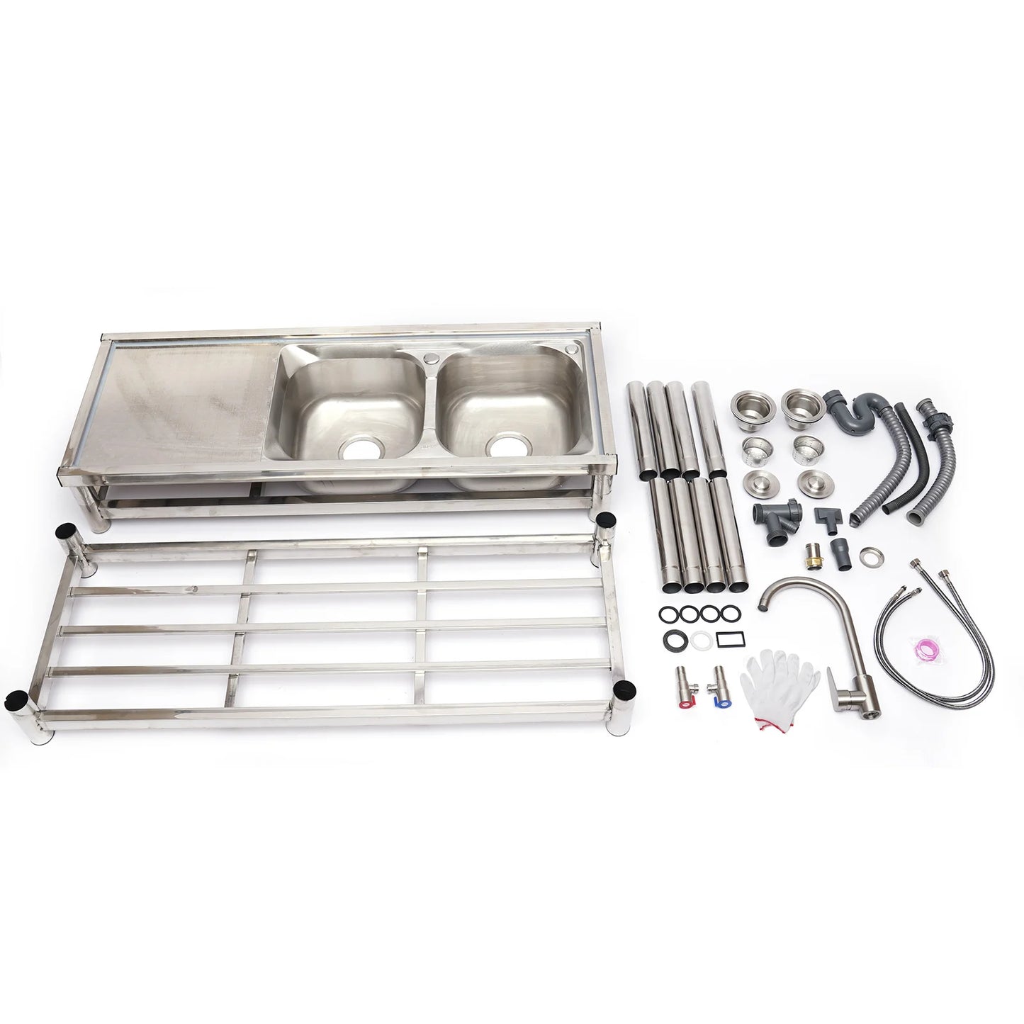 Stainless Steel Commercial Kitchen Sink Prep Table