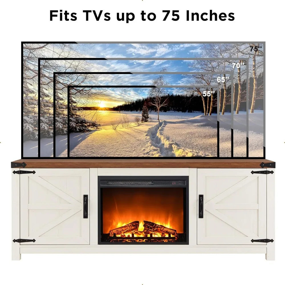 Fireplace TV Stand For 75 Inch TV