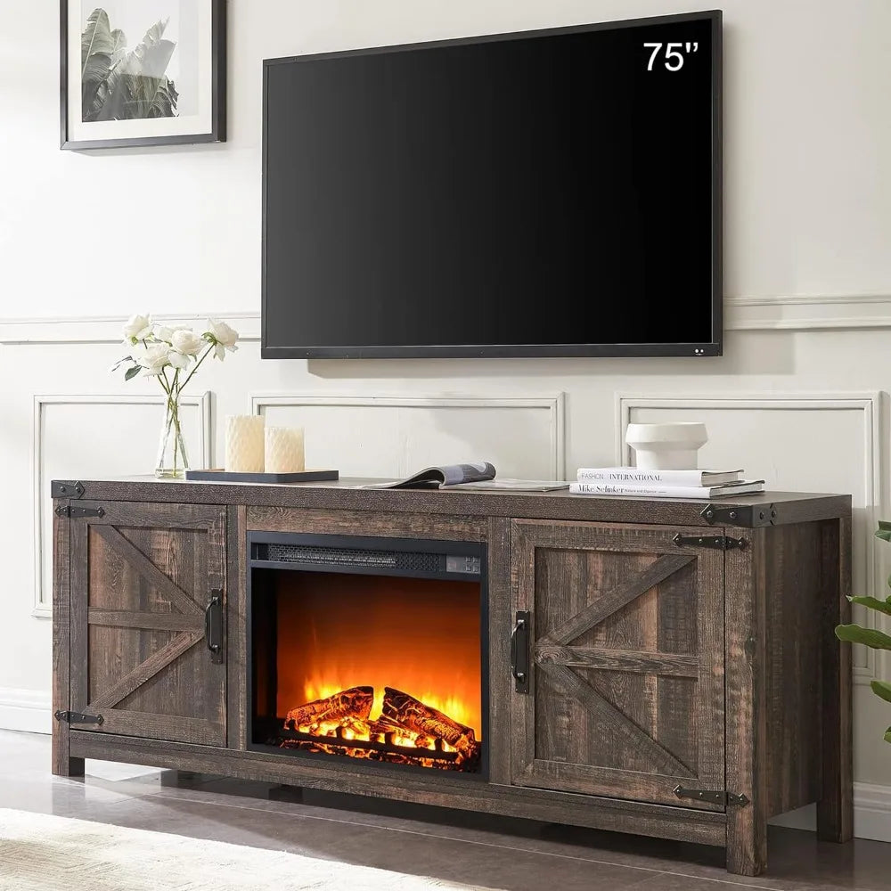 Fireplace TV Stand For 75 Inch TV