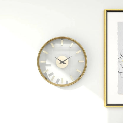 14" Gold Aluminum Wall Clock