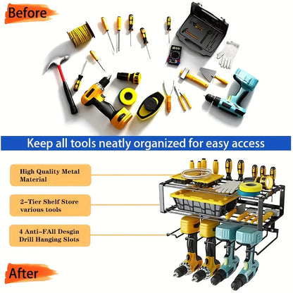 Electric Drill Storage Rack Wall Mount