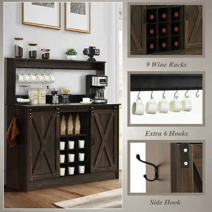 Farmhouse Coffee Bar Cabinet