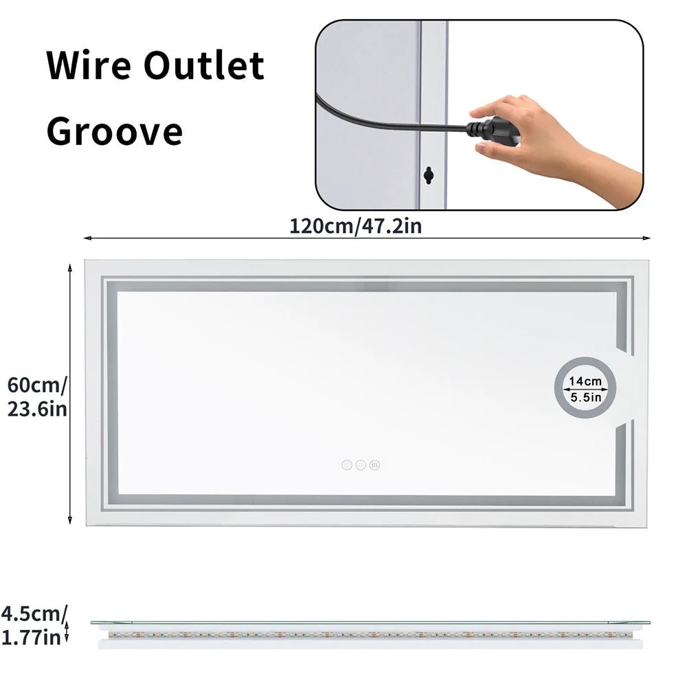 Dimmable Antifog LED Mirror