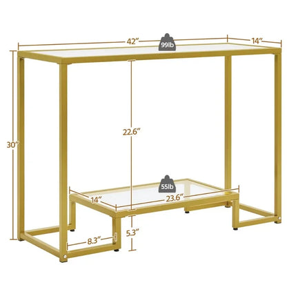 Modern Tempered Glass Console Table