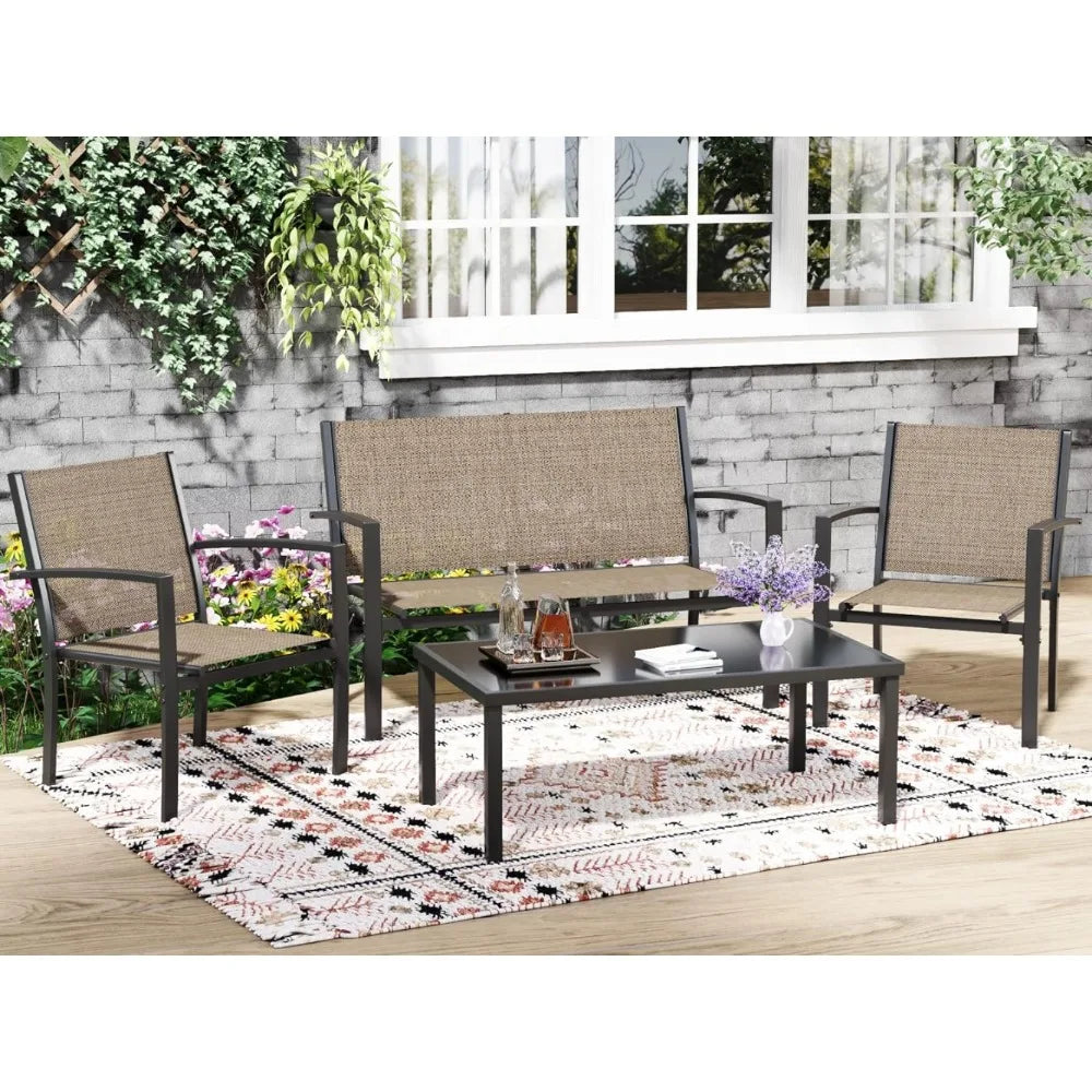 4-Piece Patio Furniture Set Table/Chair