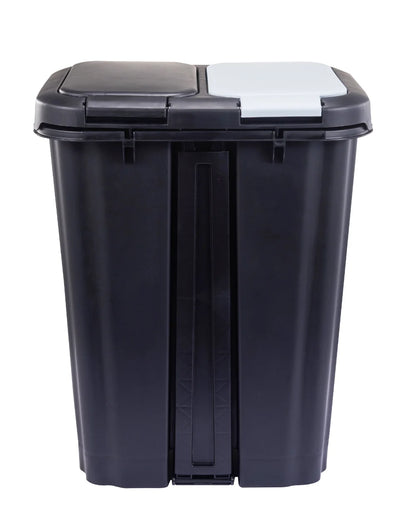 Dual Plastic Trash and Recycle Bin