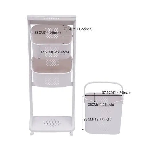 3 Tier Laundry Hamper Basket