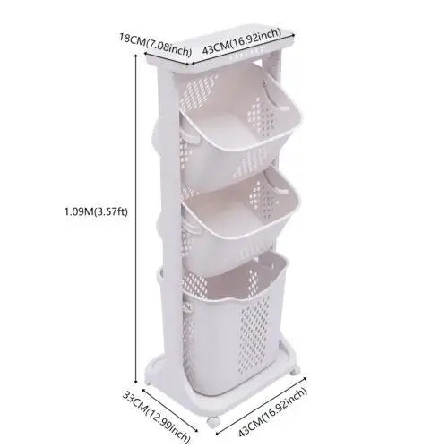 3 Tier Laundry Hamper Basket