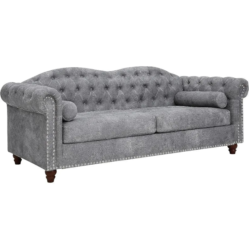 Upholstered Sofa Couch With Deep Seats