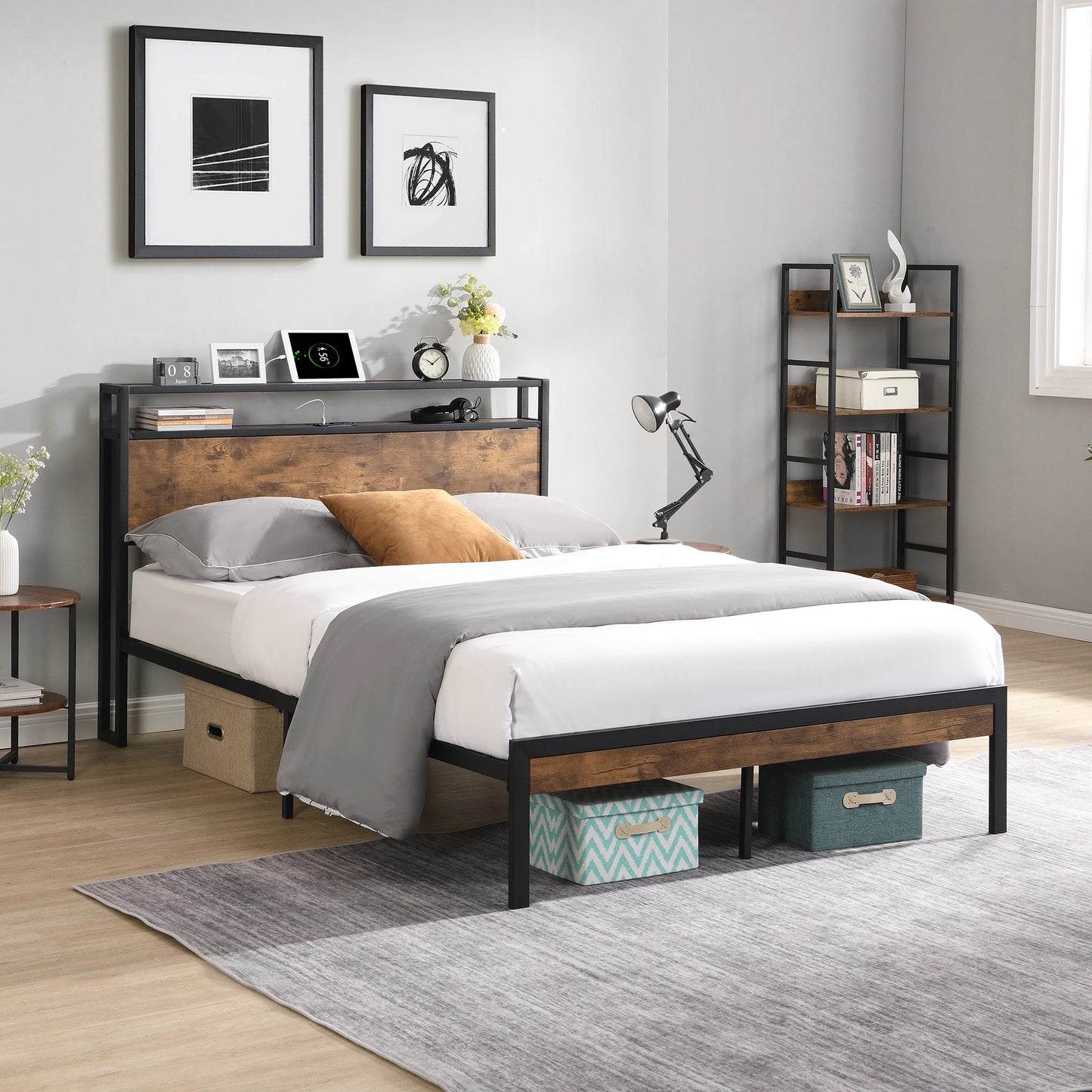 King/Queen/Full Metal Platform Bed Frame