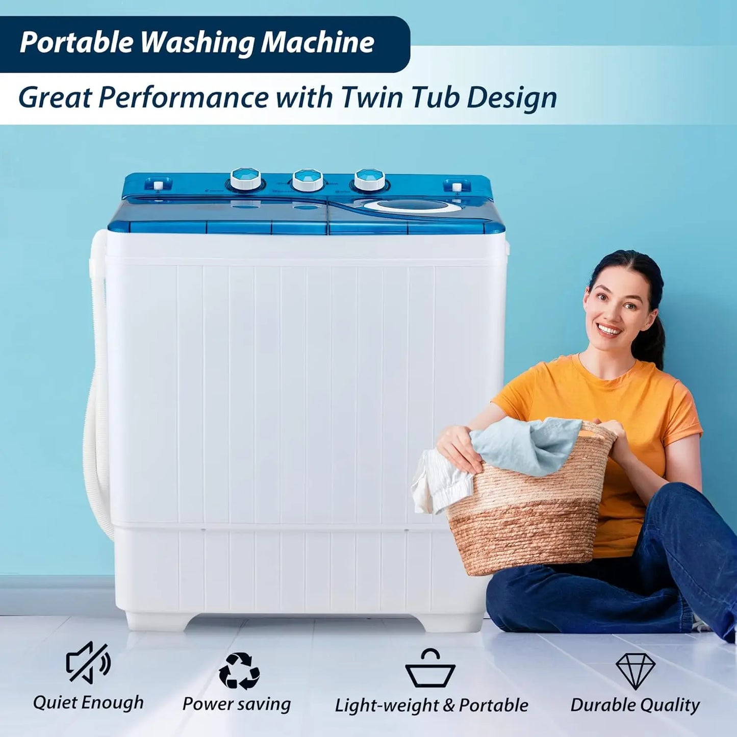 Portable Washing Machine Washer and Dryer Combo