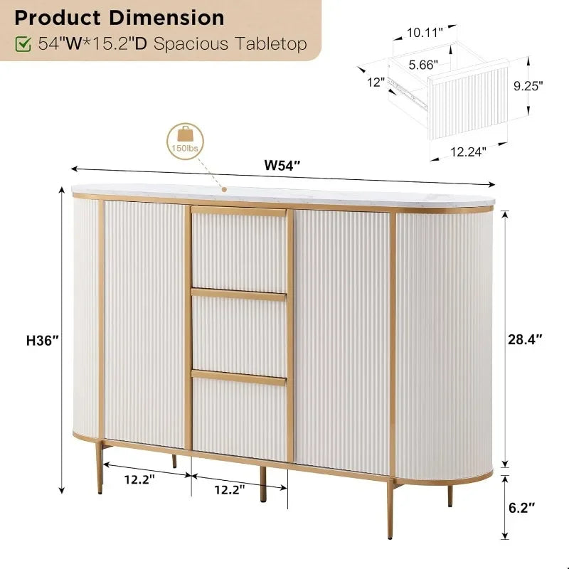 Modern Luxury Sideboard Buffet Cabinet With Storage