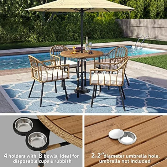 Outdoor Patio Dining Table Chair Set