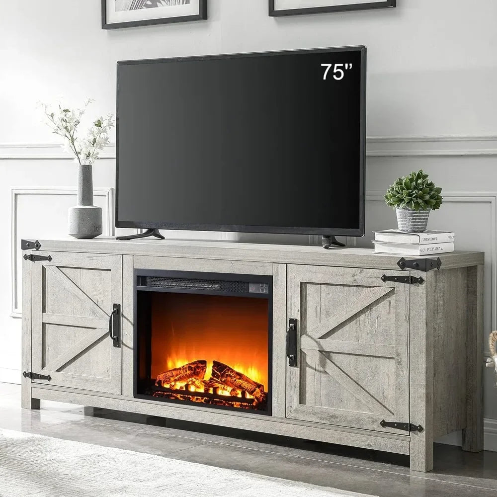 Fireplace TV Stand For 75 Inch TV