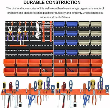 52-Piece Wall Mounted Storage Bins