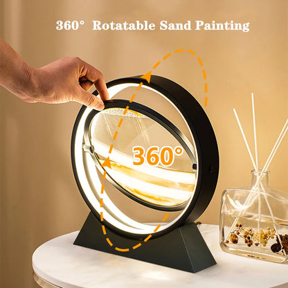 3D Hourglass Creative Quicksand Table Lamp