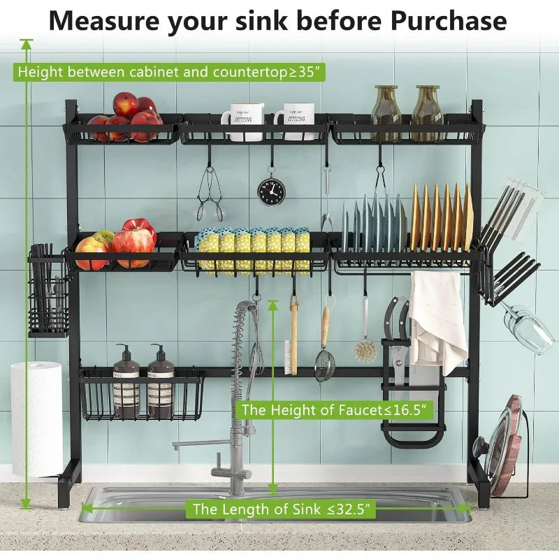 Over The Sink Dish Drying Rack