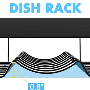 VOGWOLTH 2 Tier Collapsible Dish Drying Rack with Drainboard for Kitchen Counter Plate Holder Dishes Drainer Dryer Dishrack Dry